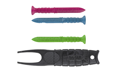 KA-BAR Knives KA-PAR Golf Tool, Includes 4 Golf Tees and Divot Tool, Plastic, Black 9936