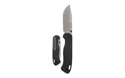 KA-BAR Knives Becker Folder, Folding Knife, 3.559" Blade Length, 8.5" Overall Length, Matte Finish, Silver, Drop Point, AUS 8A Stainless Steel, GFN-PA66 Black Handle, Pocket Clip BK40