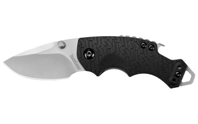 Kershaw Shuffle, Folding Knife, 2.4" Drop Point Blade, 8CR13MOV Blade Steel, 5.75" Overall Length, Liner Lock, Bead-blasted Finish, Silver, Black Handle 8700