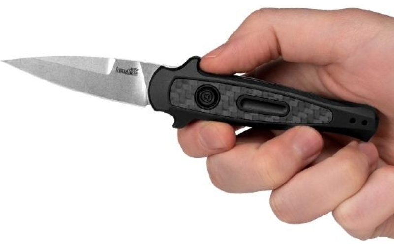 Kershaw launch 12 mini stiletto automatic knife (2.5" stonewash)