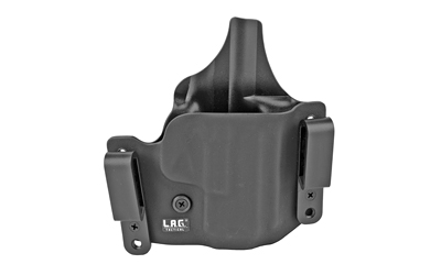 L.A.G. Tactical, Inc. Defender Series, OWB/IWB Holster, Fits Springfield Hellcat, Kydex, Right Hand, Black Finish 3055