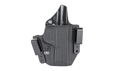 L.A.G. Tactical, Inc. Defender Series, OWB/IWB Holster, Fits S&W M&P 9/40, Kydex, Right Hand, Black Finish 4004