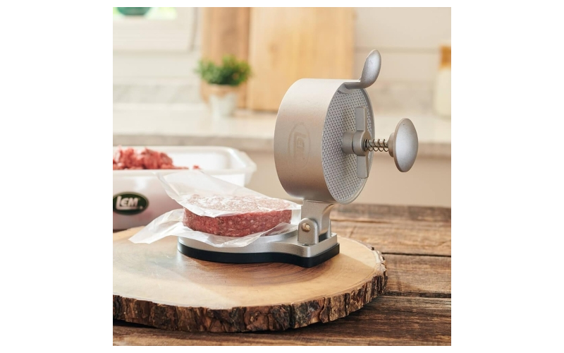 Lem spring loaded burger press