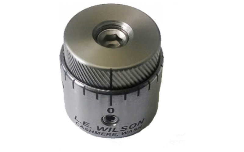 L.E. Wilson, Inc. Micro-adjustable bullet seater cap