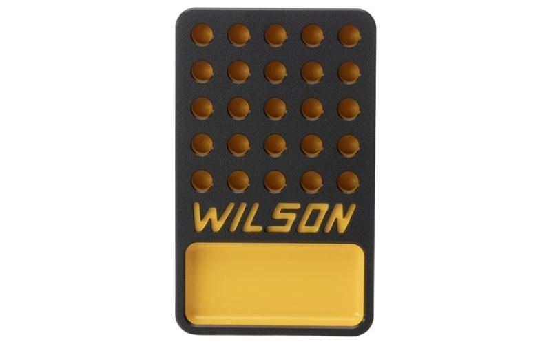 L.E. Wilson, Inc. .473'' 25-round reloading tray w/cup black & yellow