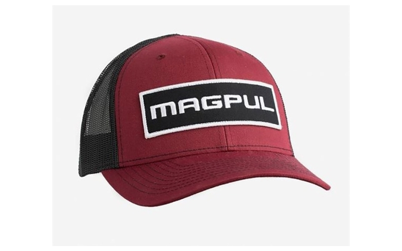 Magpul Industries Wordmark patch trucker red/black