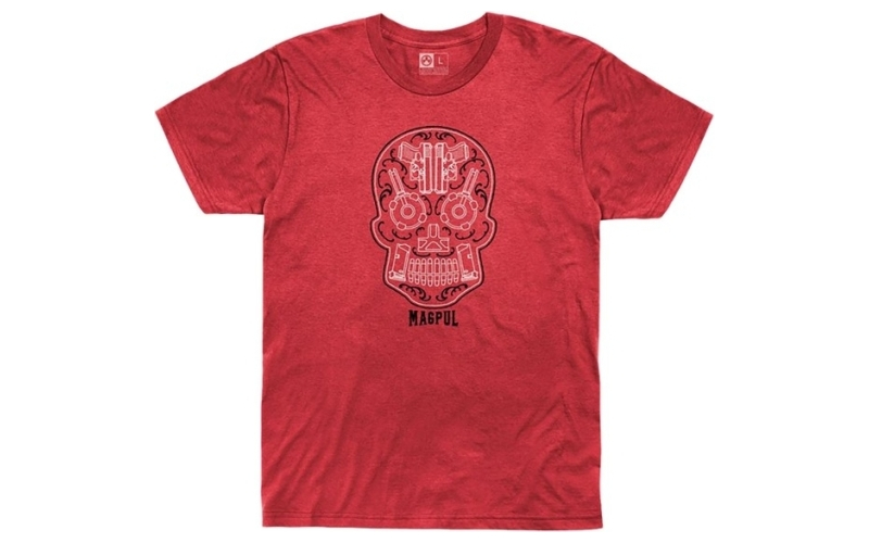 Magpul Industries Sugar skull blend t-shirt 3xl red heather