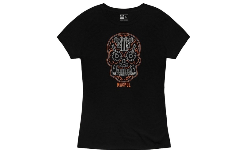 Magpul Industries Women's sugar skull blend t-shirt sm blk
