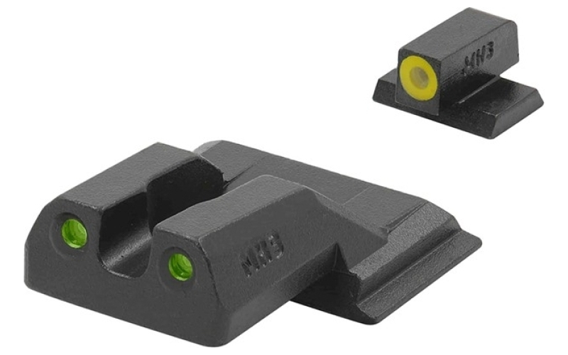 Meprolight Hvs set s&w m&p shield, yellow outline front