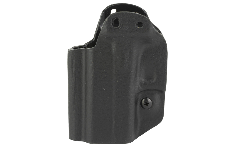 Mission First Tactical Hybrid Holster, Inside Waistband Holster, Ambidextrous, Fits Glock 43/43X, Kydex with Leather Shell, Includes 1.5" Belt Attachment, Black H3-GL-3-BLK2