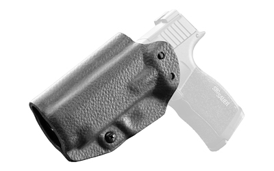 Mission First Tactical Hybrid Holster, Inside Waistband Holster, Ambidextrous, Fits Sig P365 XL, Kydex with Leather Shell, Includes 1.5" Belt Attachment, Black H3-SIG-4-BLK2