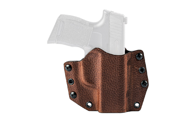 Mission First Tactical Hybrid Holster, Inside Waistband Holster, Ambidextrous, Fits Sig P365 XL, Kydex with Leather Shell, Includes 1.5" Belt Attachment, Brown H3-SIG-4-BR1