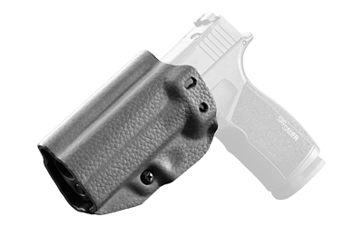 Mission First Tactical Hybrid Holster, Inside Waistband Holster, Ambidextrous, Fits Sig P365 X-Macro, Kydex with Leather Shell, Includes 1.5" Belt Attachment, Black H3-SIG-6-BLK2