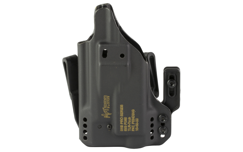 Mission First Tactical Pro Holster, Inside Waistband Holster, Ambidexrous, For Sig P365 with TLR-7, Kydex, Includes 1.5" Belt Attachment, Black H5-SIG-1-WL-7