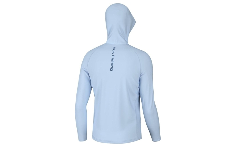 Huk vented pursuit hoodie ice water ls s