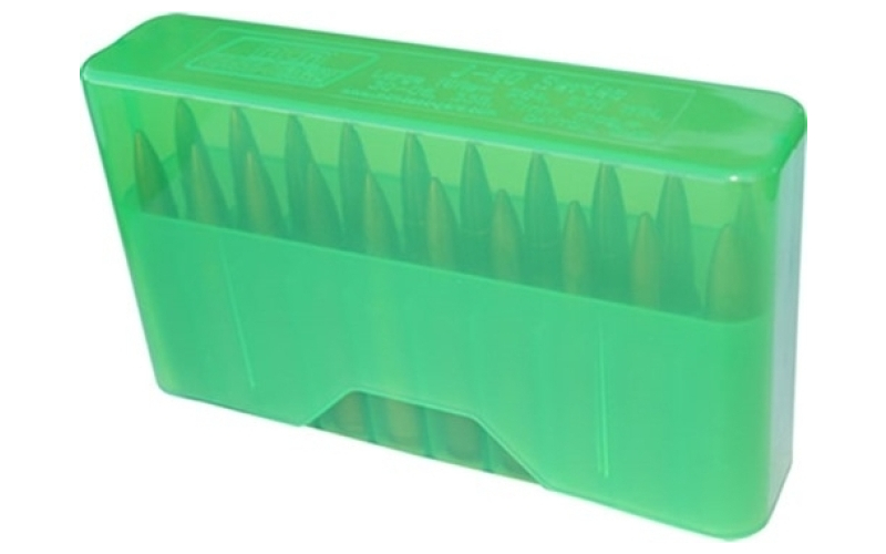 Mtm Case-Gard Slip top rifle ammo box 20 nosler-7.62x39 20 round green