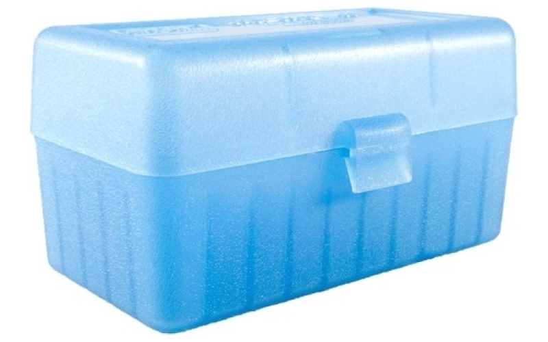 Mtm Case-Gard Flip top rifle ammo box 220 swift-338 federal 50 rnd blue