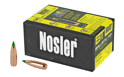 Nosler Ballistic Tip, .308 Diameter, 30 Caliber, 150 Grain, Spitzer Boat Tail, 50 Count 30150