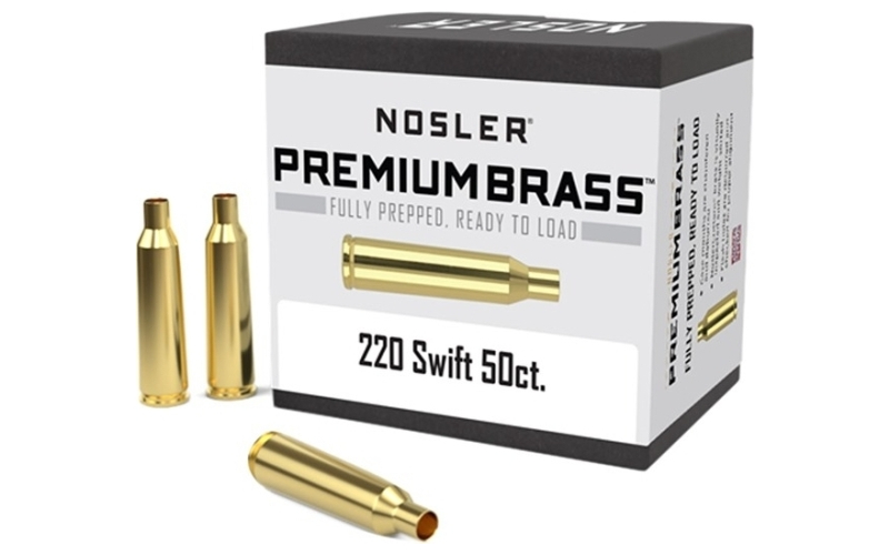 NOSLER 220 swift brass case 50/box