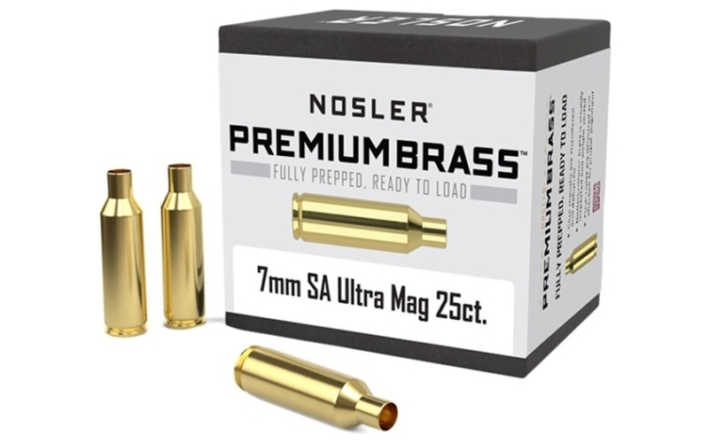 NOSLER 7mm remington saum brass case 25/box