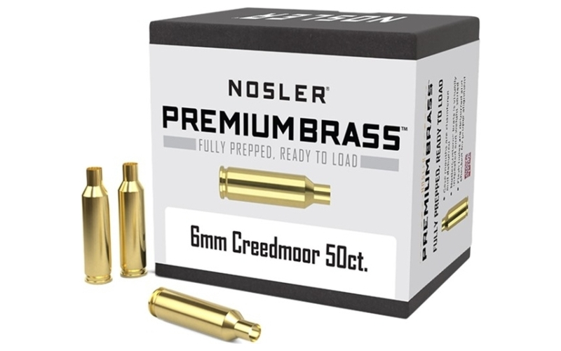 NOSLER 6mm creedmoor large primer brass case 50/box