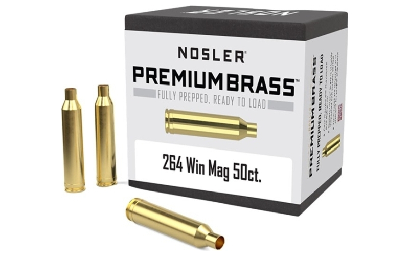 NOSLER 264 winchester magnum brass case 50/box