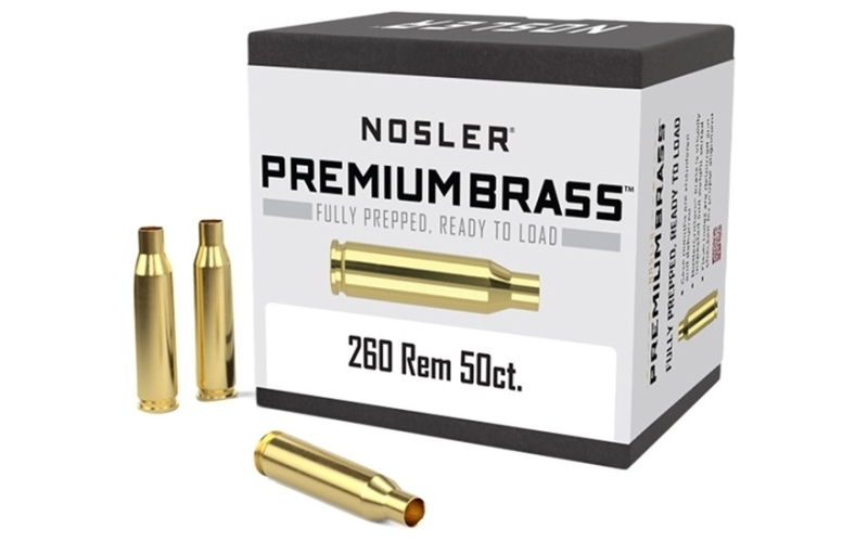 NOSLER 260 remington brass case 50/box
