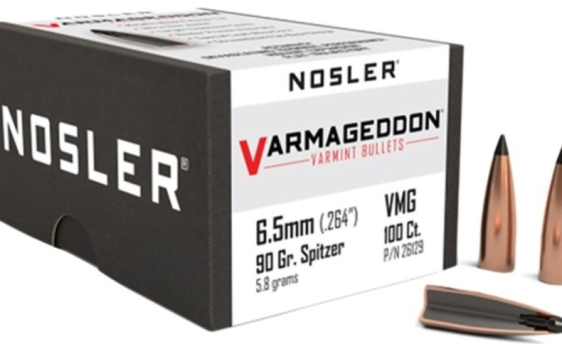 NOSLER 6.5mm (0.264'') 90gr flat base tipped 100/box