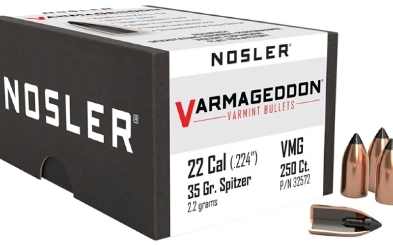 NOSLER 22 caliber (0.224'') 35gr flat base tipped 250/box