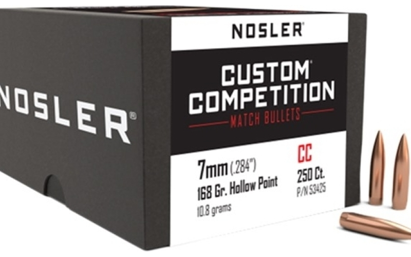 NOSLER 7mm (0.284'') 168gr hollow point boat tail 250/box