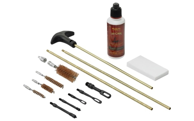 Outers Universal cleaning kit w/aluminum rod in box w/brushes