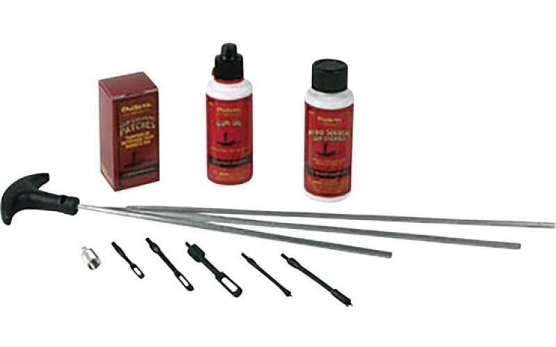 Outers Pistol cleaning kit w/aluminum rod 9mm/38/357 cal in box