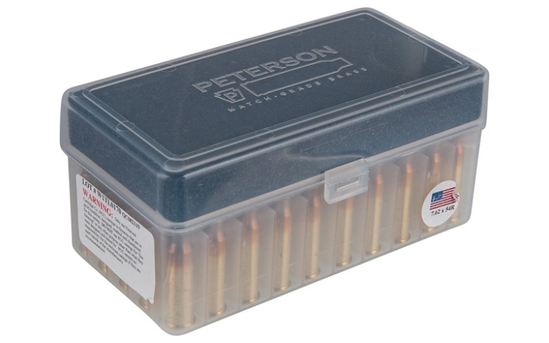 Peterson Cartridge 7.62x54r brass 50/box