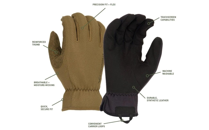 Venture gear tactical gloves medium duty operator slip-on  black medium