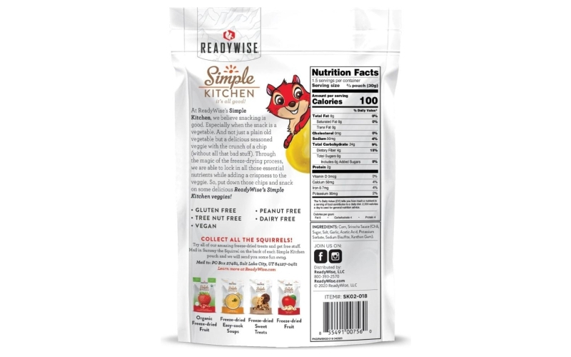 Readywise simple kitchen sriracha corn