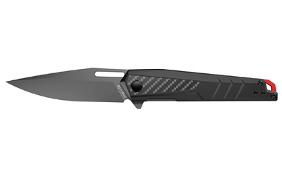 Real Avid RAV-5, Folding Knife, Plain Edge, Matte Finish, Black, Aluminum Handle, 3.4" Blade Length, 7.6" Overall Length, Liner Lock, Stainless Steel AVRAV5