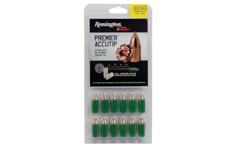 Remington Remington muzzleloader bullets accutip 50 cal 250gr sabot