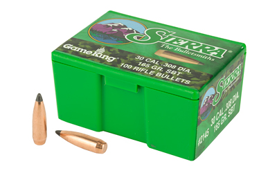 Sierra Bullets GameKing, .308 Diameter, 30 Caliber, 165 Grain, Spitzer Boat Tail, 100 Count 2145