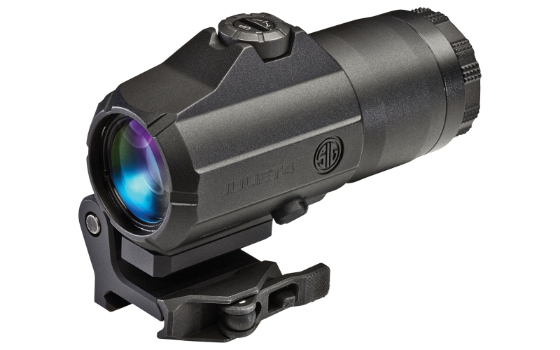 Sig Sauer JULIET4, Magnifier, 4X24mm, Quick Disconnect Mount, Switch to Side, Black Finish SOJ41001