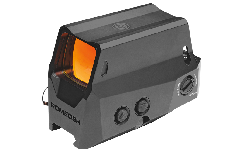 Sig Sauer Romeo 8 Red Dot Sight, Ballistic Circle Dot, 1X38mm, 68MOA & 2MOA, .5 MOA Adjustment, With Solid Lens Covers and 1/2 Hex Bolt Mount, No Shroud, Black Finish SOR81001