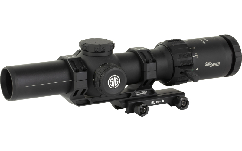Sig Sauer Tango MSR, Rifle Scope, 1-10X28mm Second Focal Plane, 34mm Maintube, MSR-BDC10 Illuminated MOA Reticle, Black, Includes ALPHA-MSR Cantilvered Mount SOTM11000
