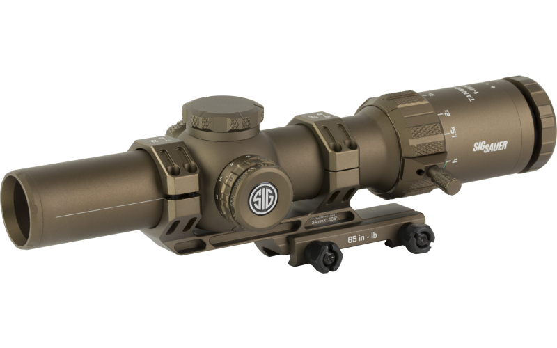 Sig Sauer Tango MSR, Rifle Scope, 1-10X28, BDC10 Illuminated Reticle, Second Focal Plane, 34mm Main Body Tube, Matte Finish, Coyote Brown, Includes Alpha MSR Mount and Flip Back Covers SOTM11200