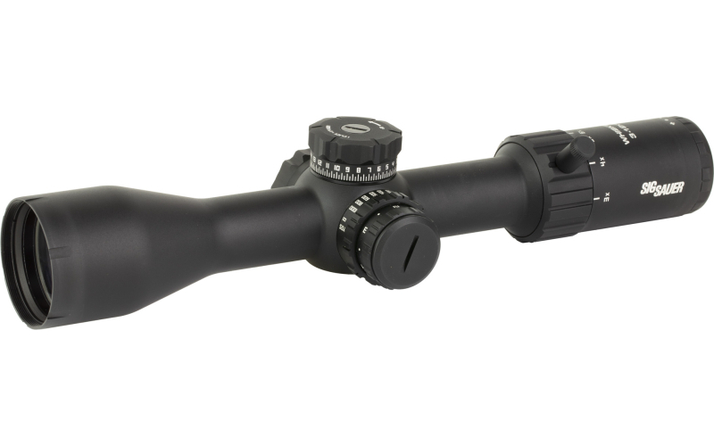 Sig Sauer Whiskey 4 Rifle Scope, 3-12X44mm, 30mm Main Tube, Second Focal Plane, Hellfire Illuminated BDC, Matte Finish, Black SOW43002