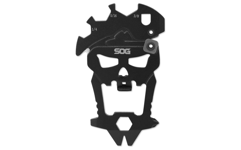 SOG Knives & Tools MACV, 2.5" 12 in 1 Tool, 420 Stainless Steel, Hardcased Black Finish, Black SOG-SM1001-CP