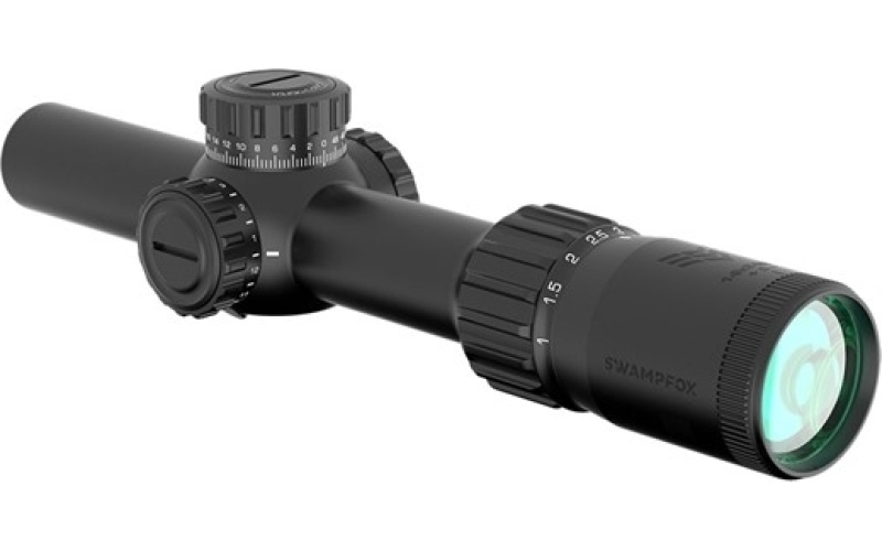 Swampfox Optics Tomahawk ii lpvo 1-4x24mm sfp illuminated green bdc black