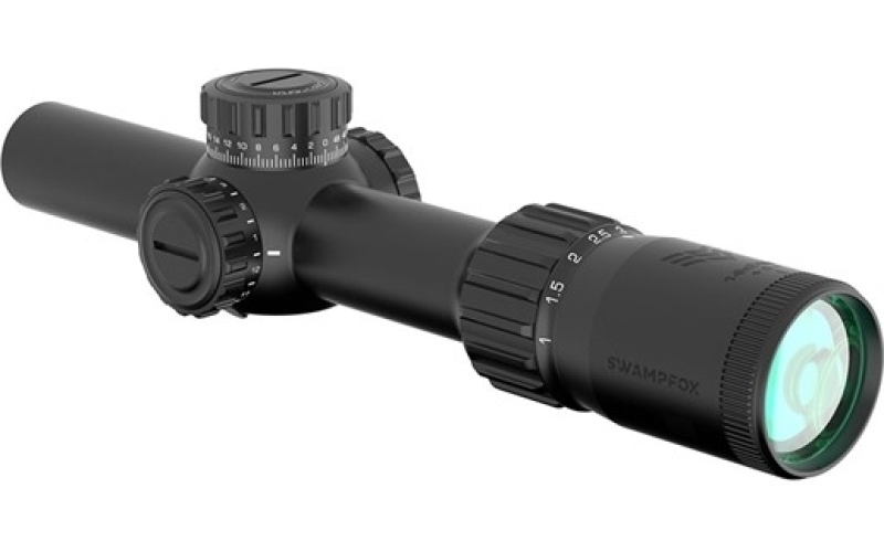Swampfox Optics Tomahawk ii lpvo 1-4x24mm sfp illuminated red bdc black