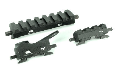 Sylvan Arms Sylvan Rail Sling Mount Combo, Fits M-LOK, Quick Detach, Includes Sling Mount, 7-Slot and 3-Slot Rails, Black RC300