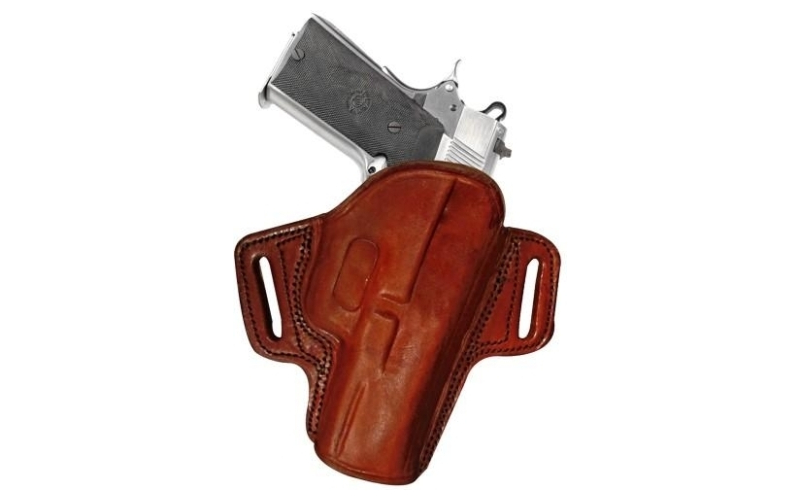 Open top belt hlstr brn rh s&w l frame 4"