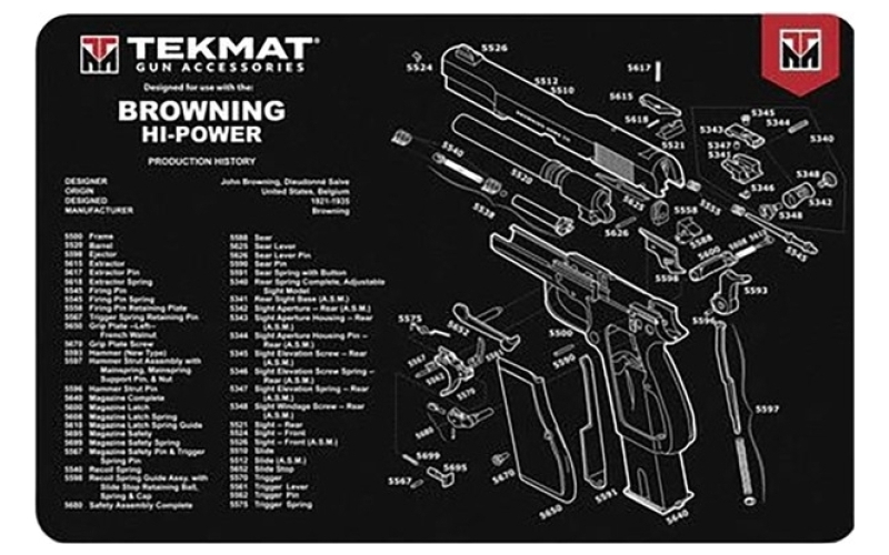 TekMat Browning hi power gun mat