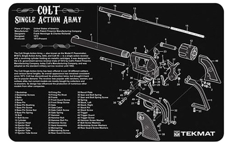 TekMat Colt army revolver gun mat